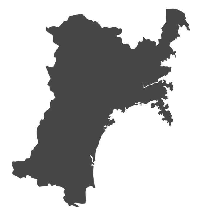 宮城県の地図